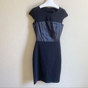 French Connection Black Satin Dress Size 2